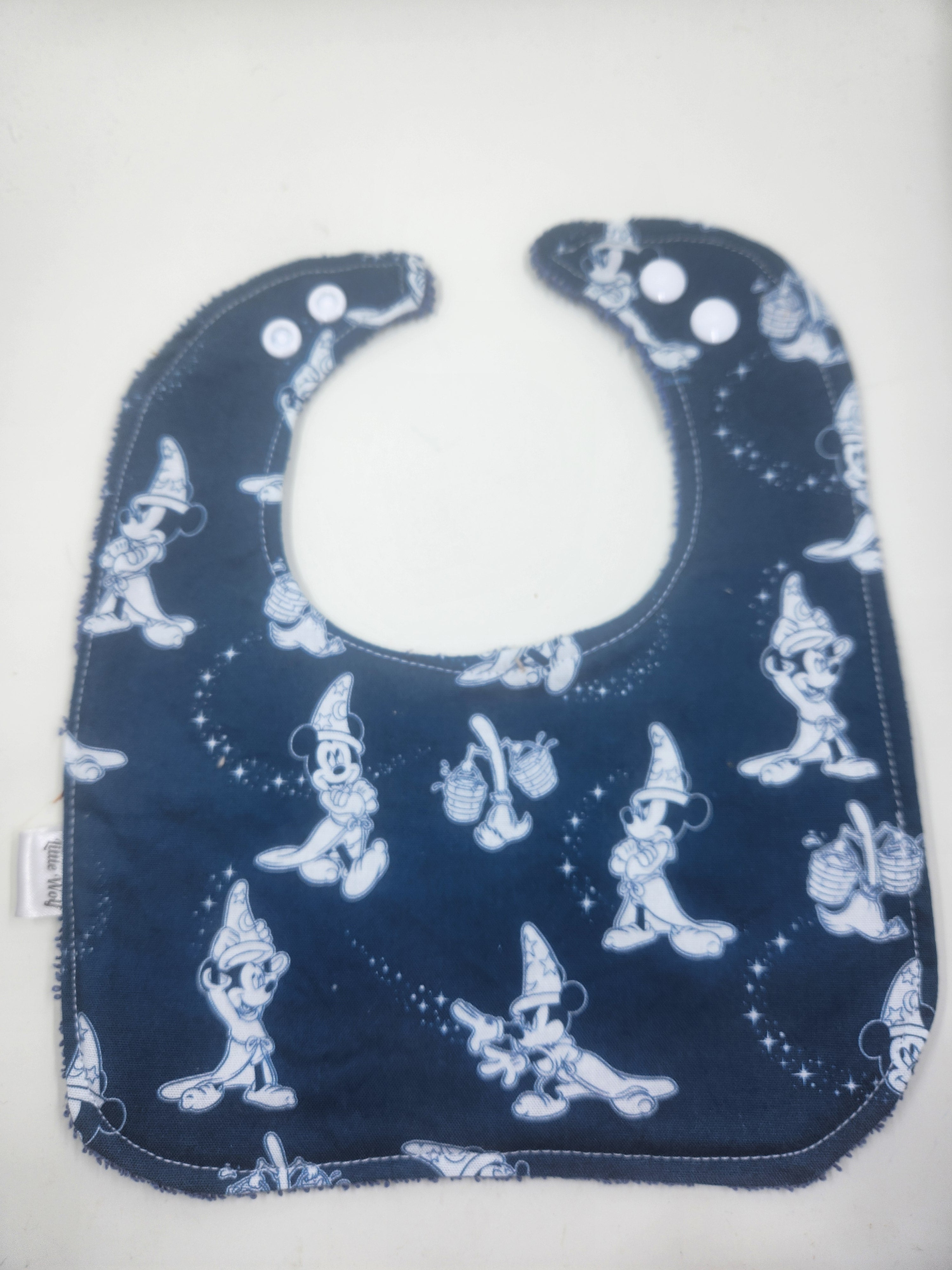 Navy Mouse Bib