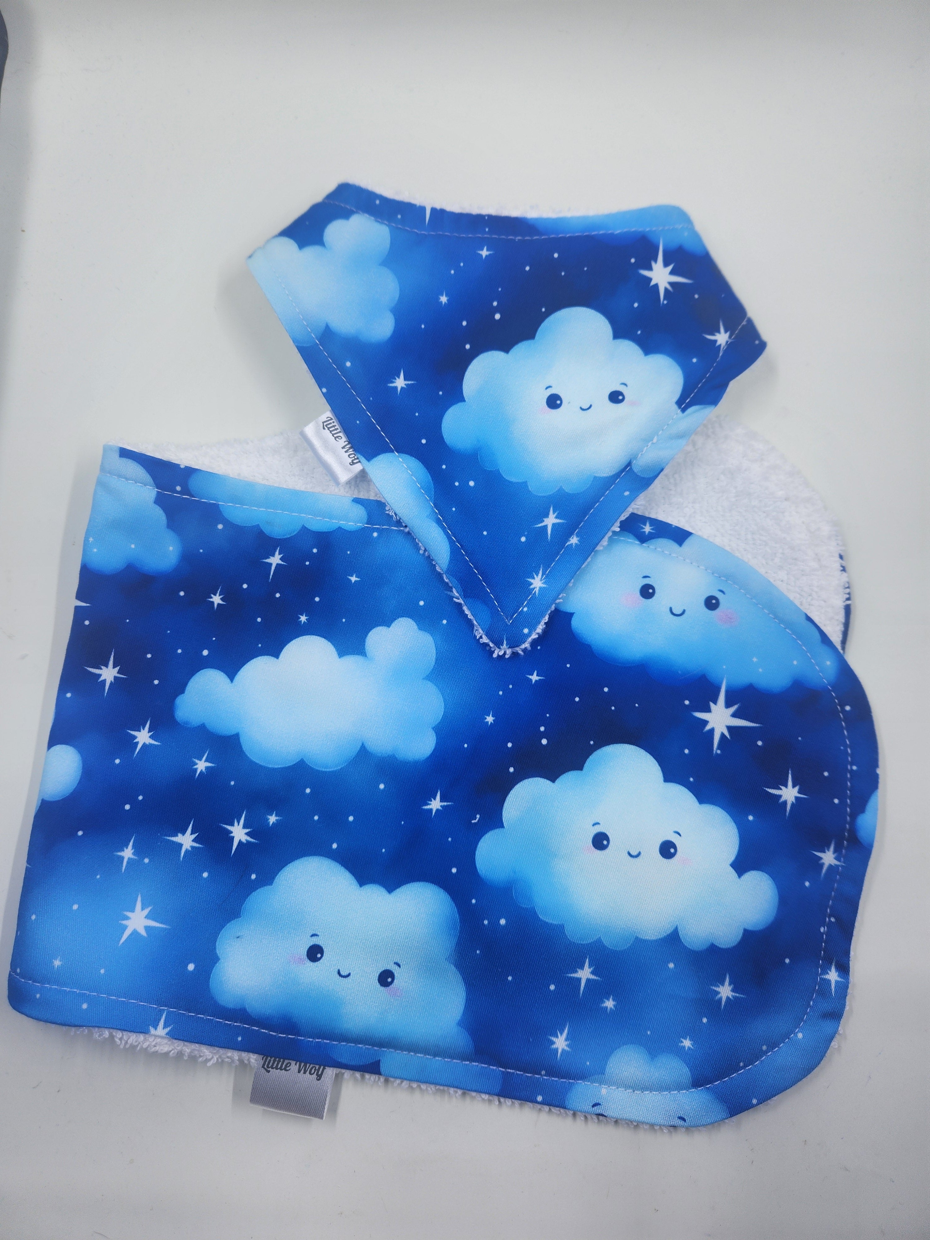 Cloud Bib + Burp Cloth Set