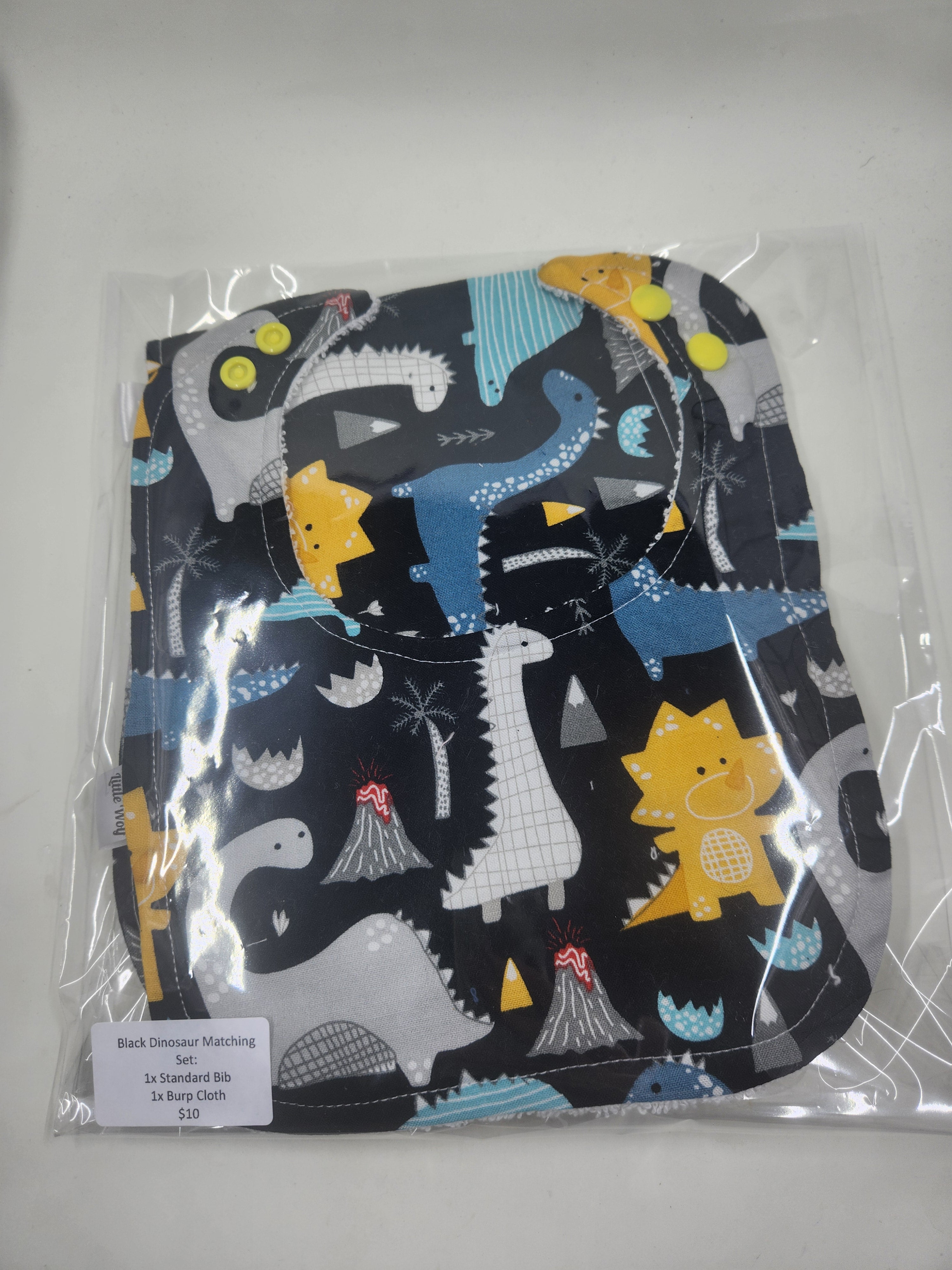 Dino Bib + Burp Cloth Set