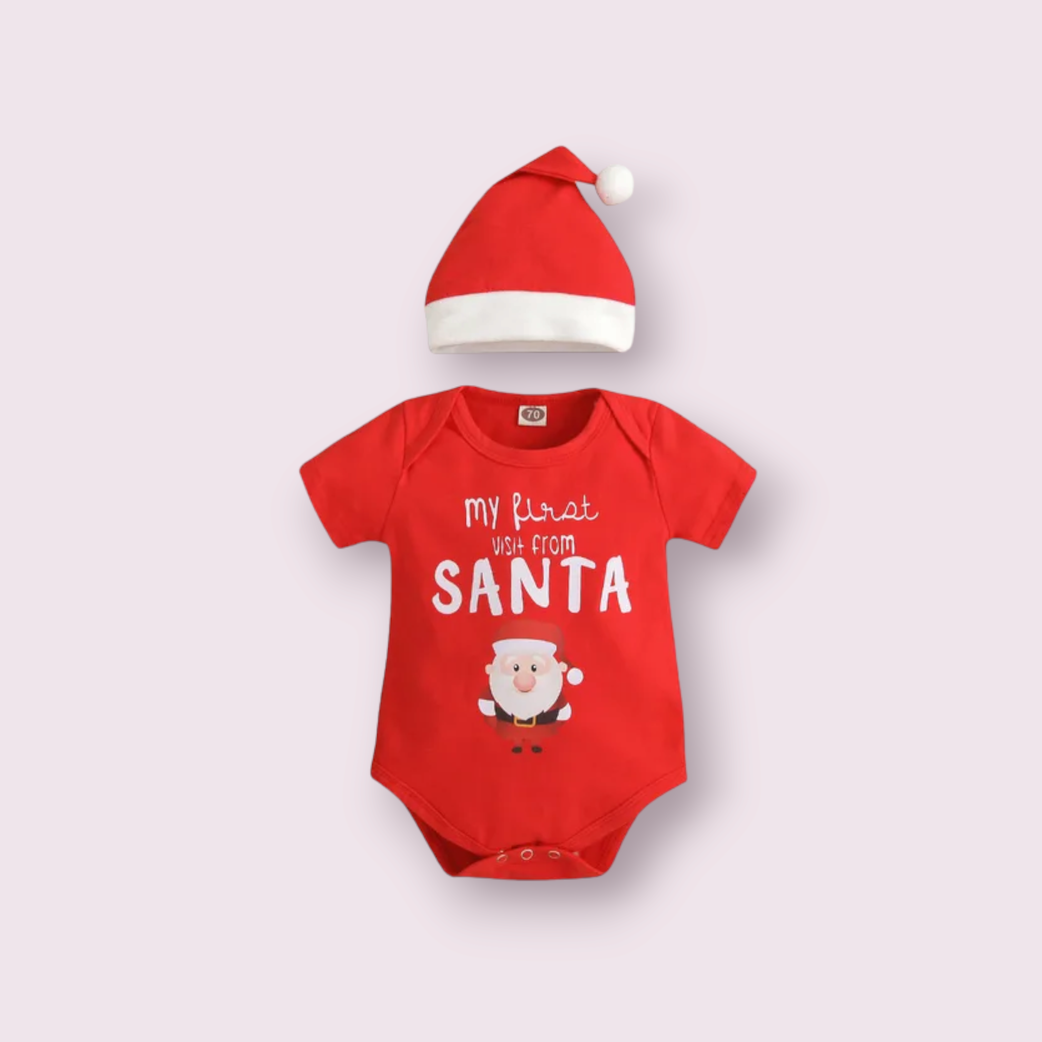 My First Visit From Santa Christmas Romper Set