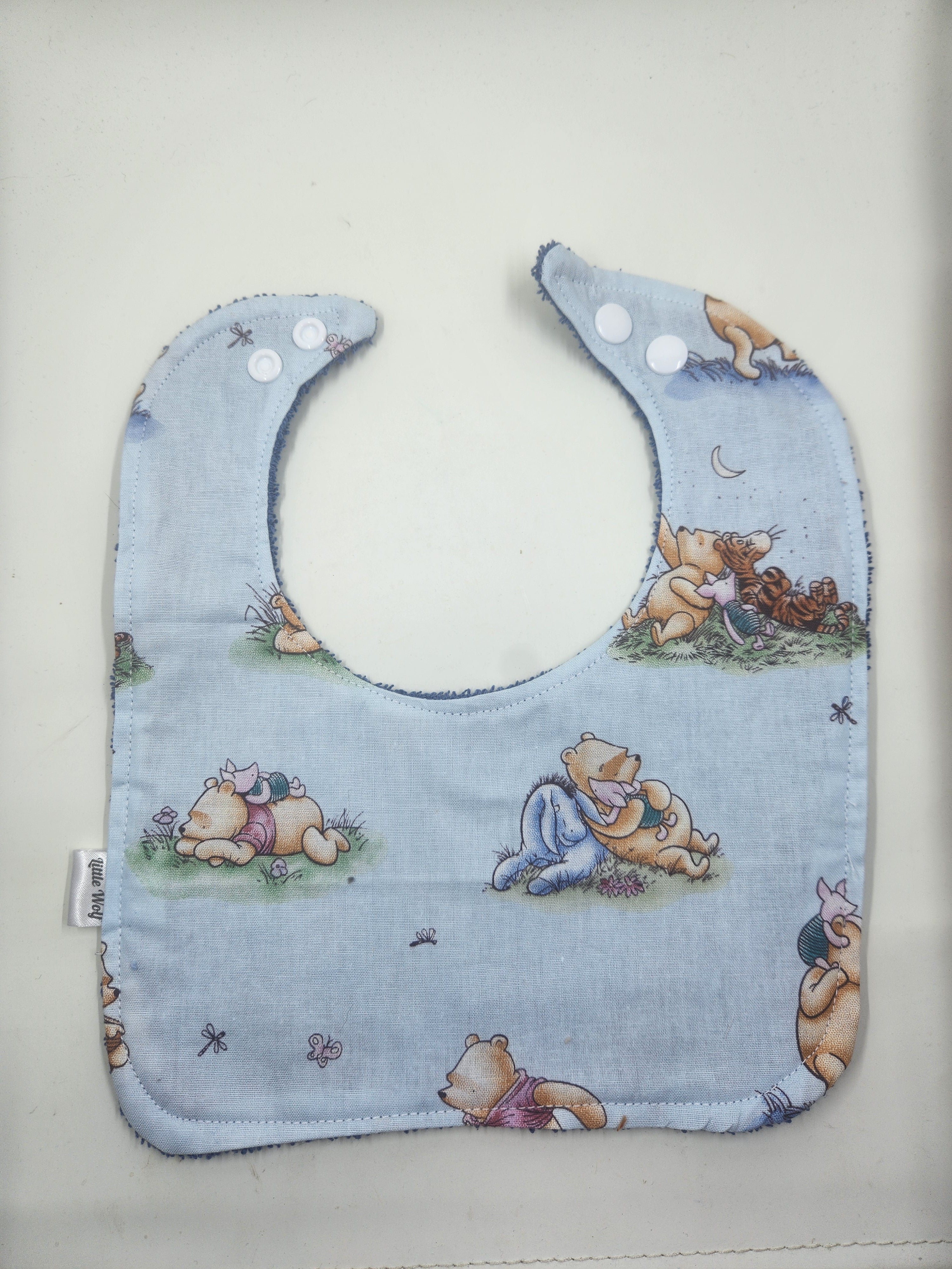 Blue Bear Bib + Burp Cloth Set