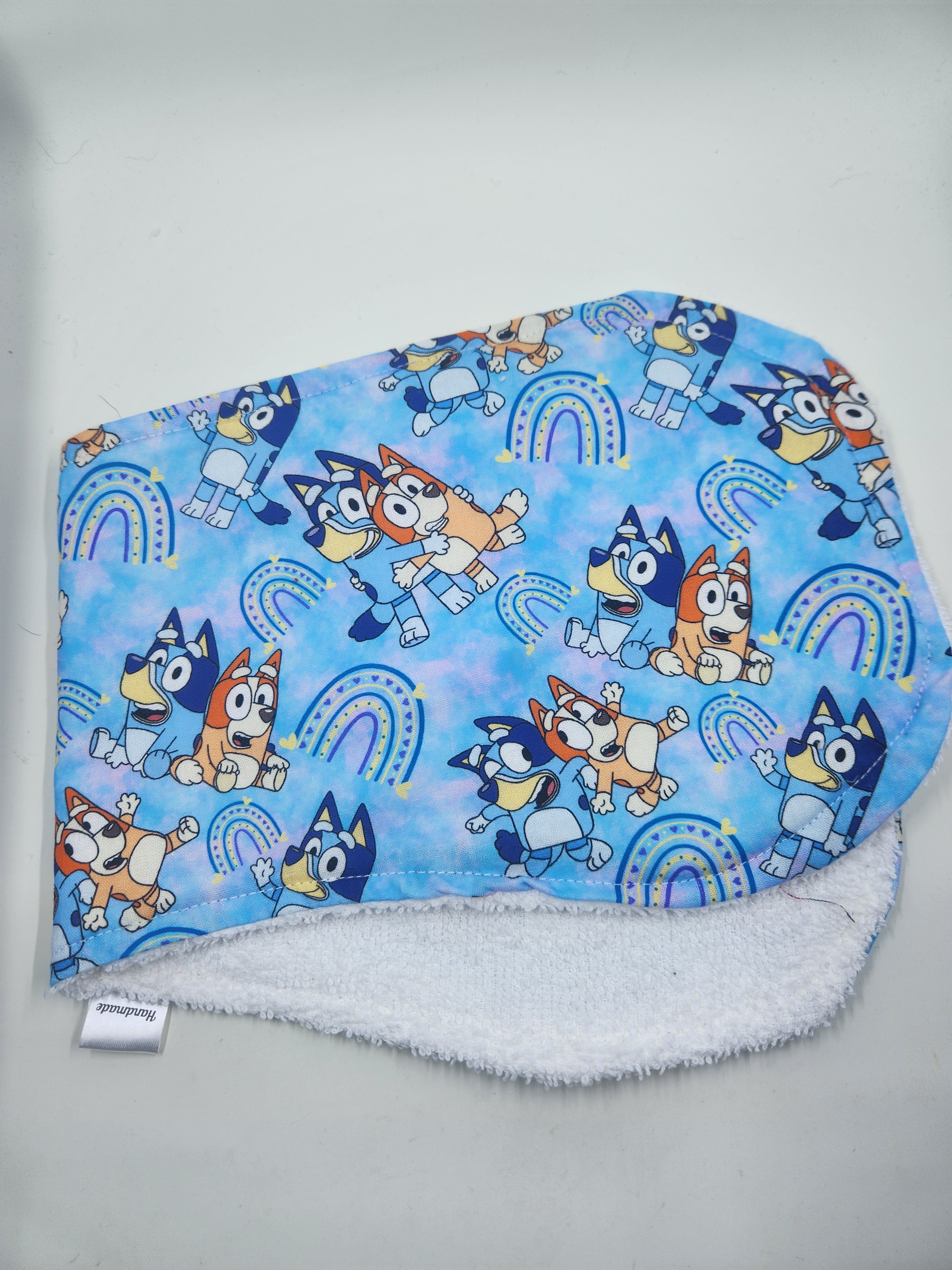 Blue Heeler Rainbow Burp Cloth