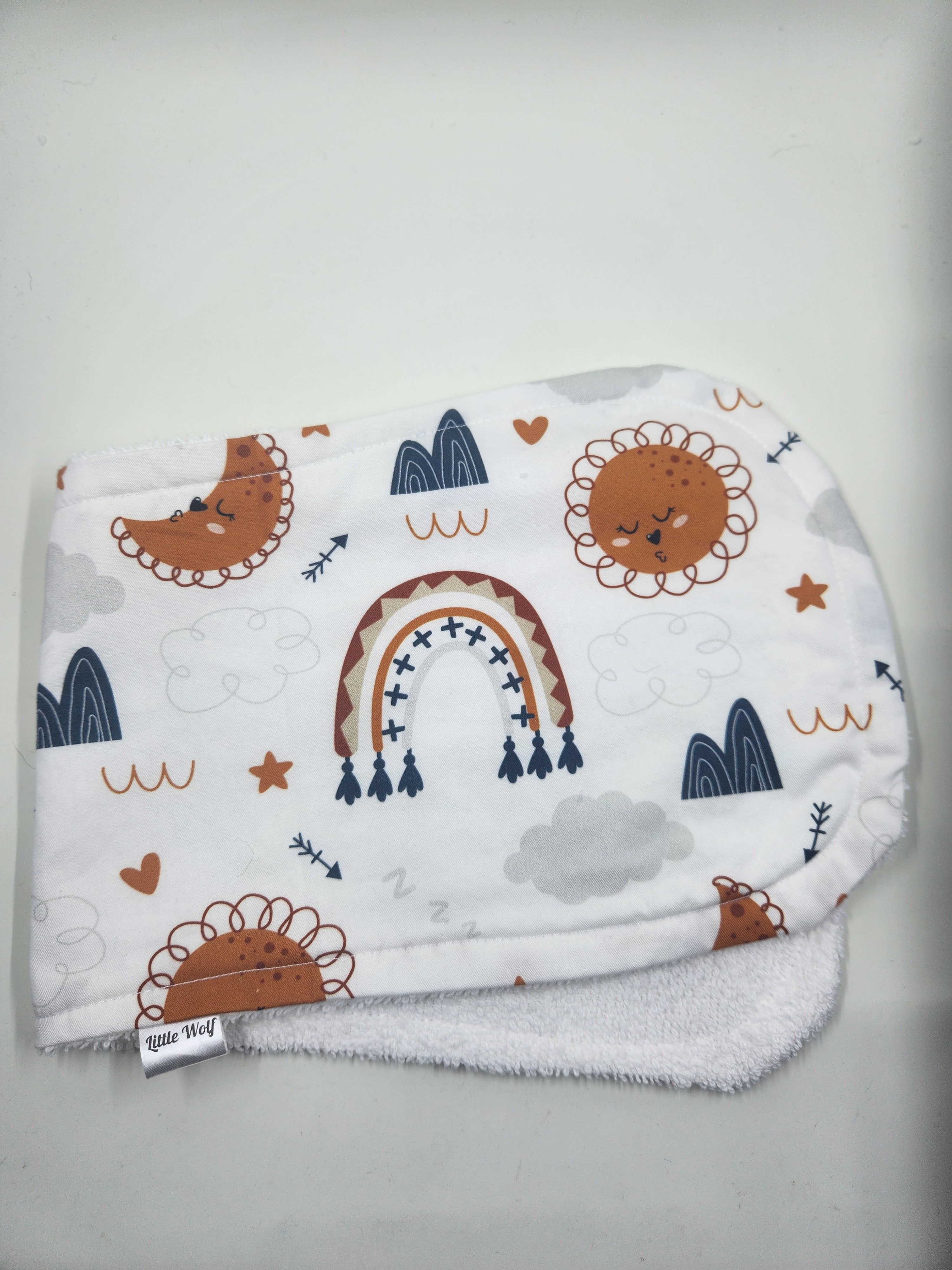 Sun + Moon Burp Cloth