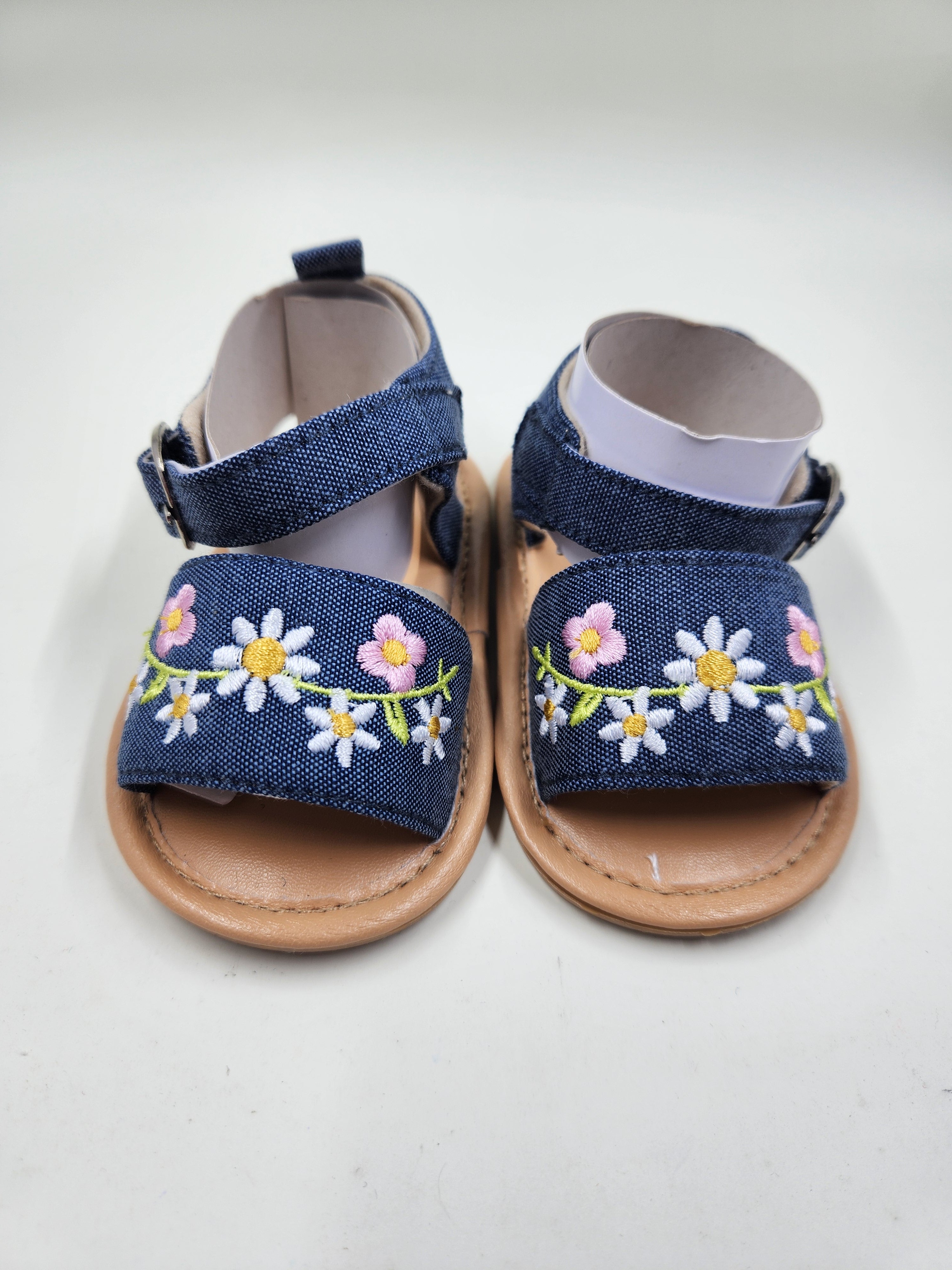 Daisy Embroidered Sandals