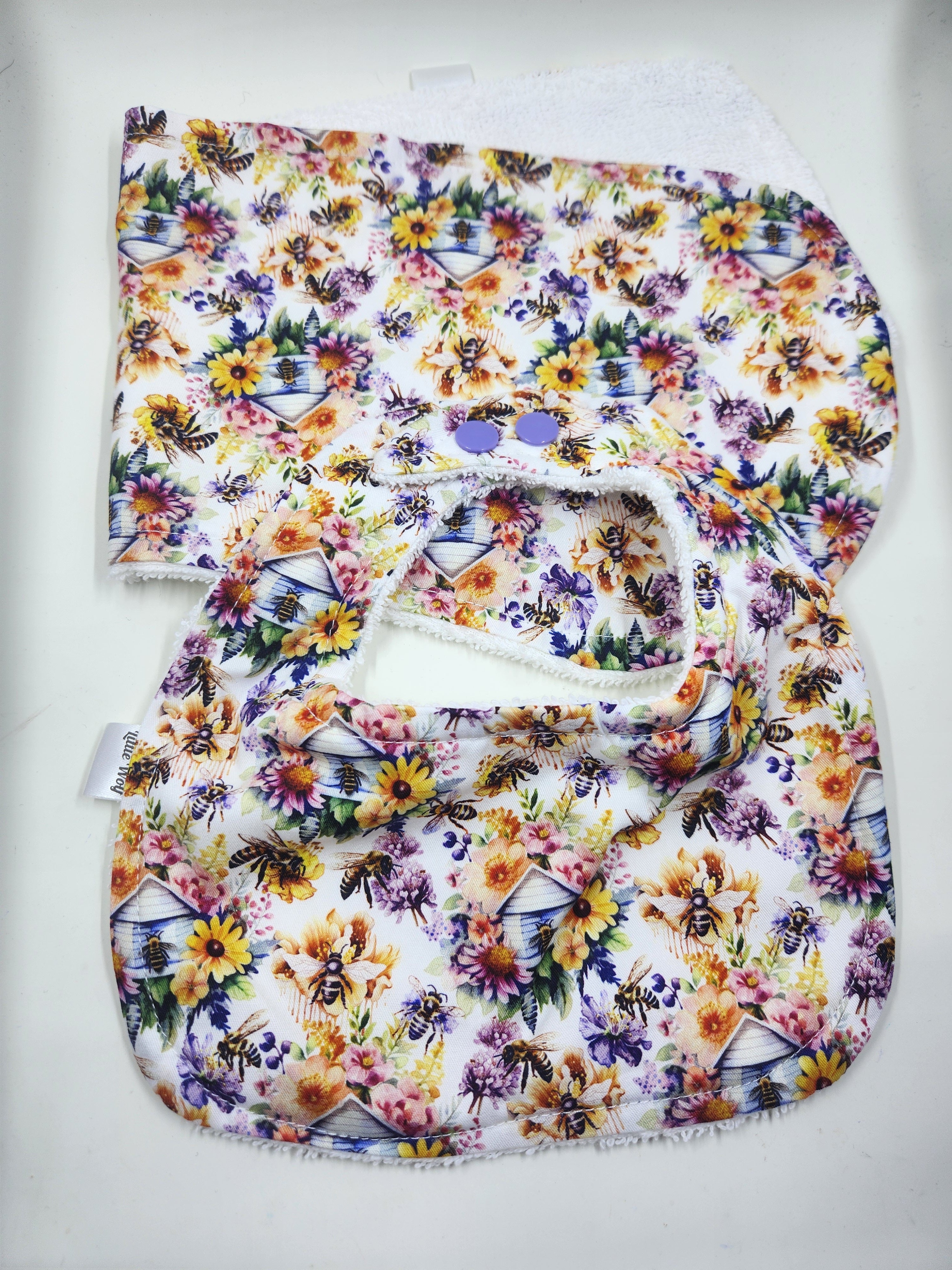 Honey Bee  Bib + Burp Cloth Set