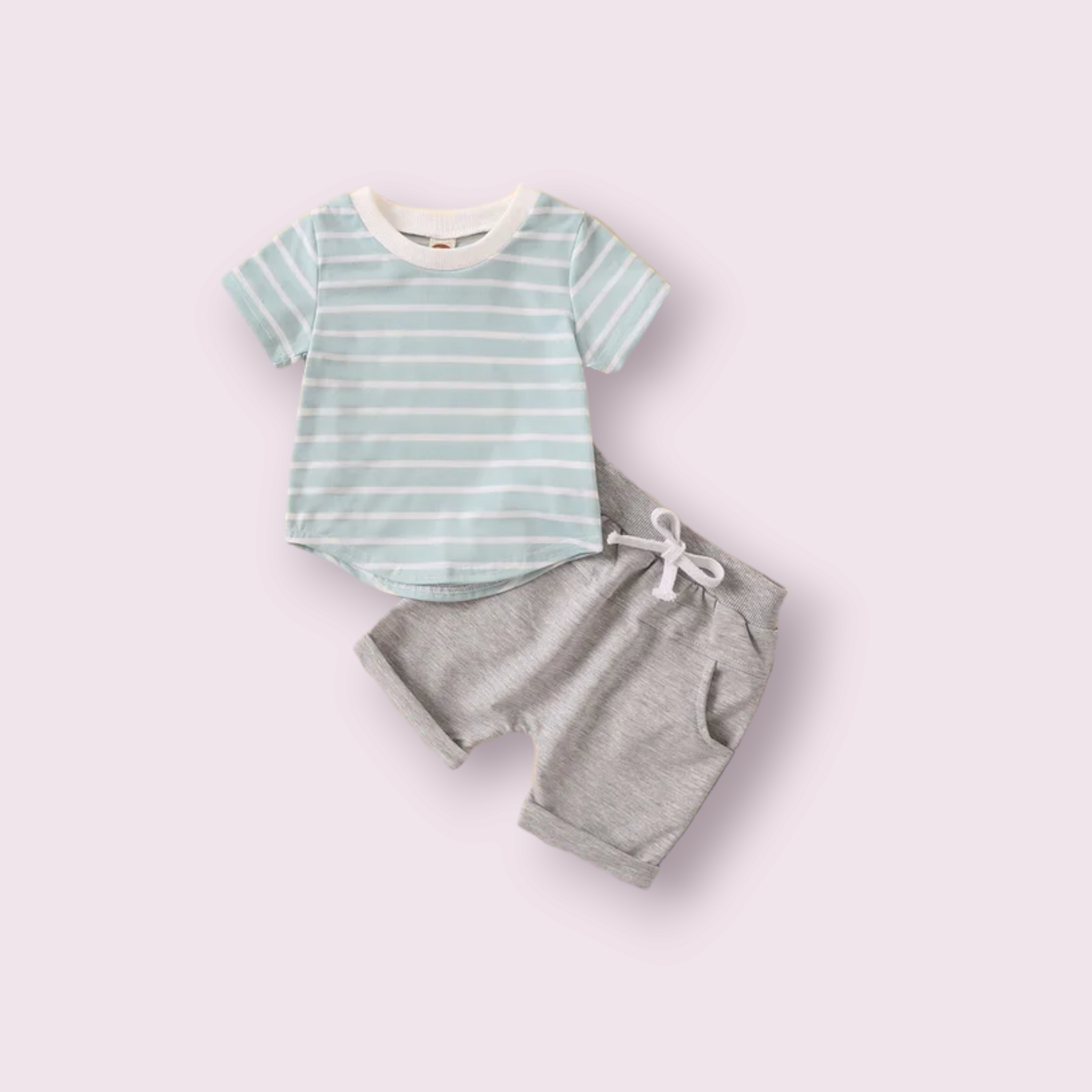 Stripe T- Shirt + Short Set